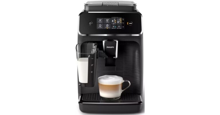 2200 series Série 2200 Noir Mat EP2230/10 Machine expresso broyeur, 3 boissons, carafe LatteGo, Machine à café/Espresso