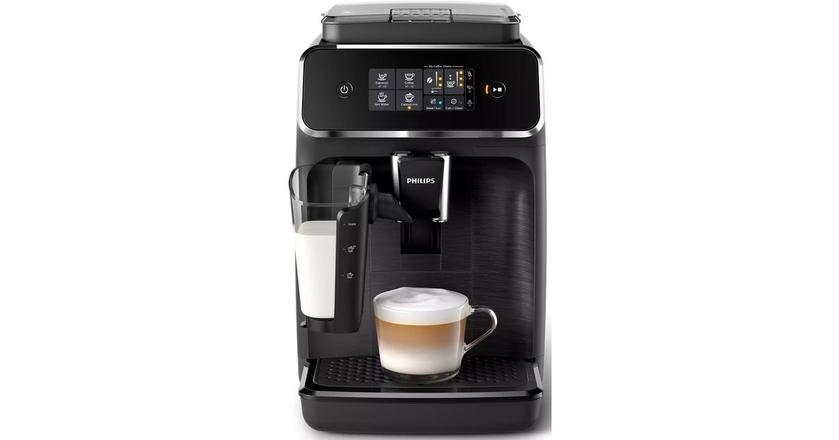 2200 series Série 2200 Noir Mat EP2230/10 Machine expresso broyeur, 3 boissons, carafe LatteGo, Machine à café/Espresso