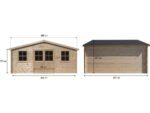 Abri de jardin bois "Alex" - 20.20 m² - 4.80 x 4.00 x 2.39 m - 28 mm