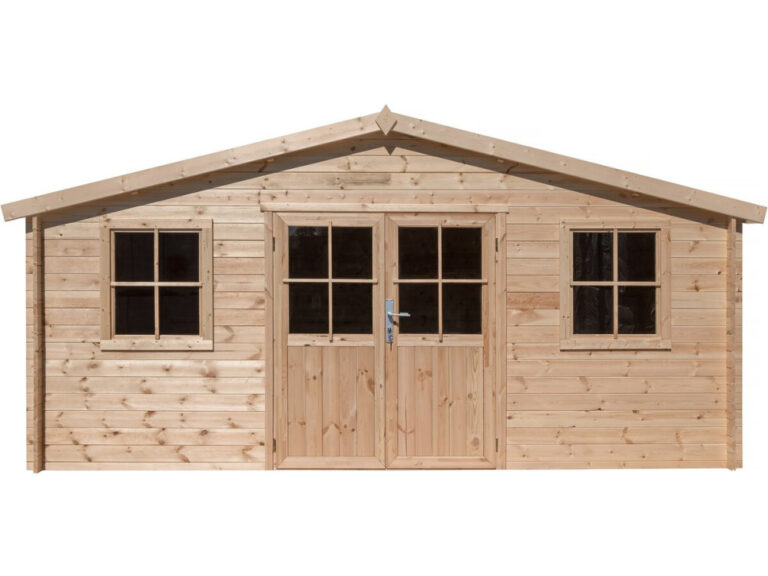 Abri de jardin bois "Alex" - 20.20 m² - 4.80 x 4.00 x 2.39 m - 28 mm