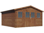 Abri de jardin bois traité autoclave marron "Lormont" - 21,2 m² - 28 mm