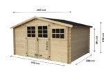 Abri de jardin en bois "Rocval" - 456 x 425 x 232 cm - 19.42 m² - 28 mm