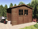 Abri de jardin en bois "Willow" - 9,3 m² - 28 mm - Marron