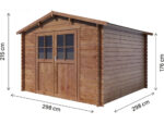 Abri de jardin en bois "Willow" - 9,3 m² - 28 mm - Marron