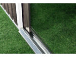 Abri jardin métal "Dallas" - 15.16m² avec panneau solaires - Taupe