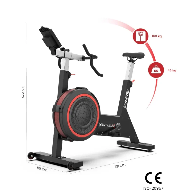 Care Vélo d'appartement à air - - POWER TRAINER - connecté