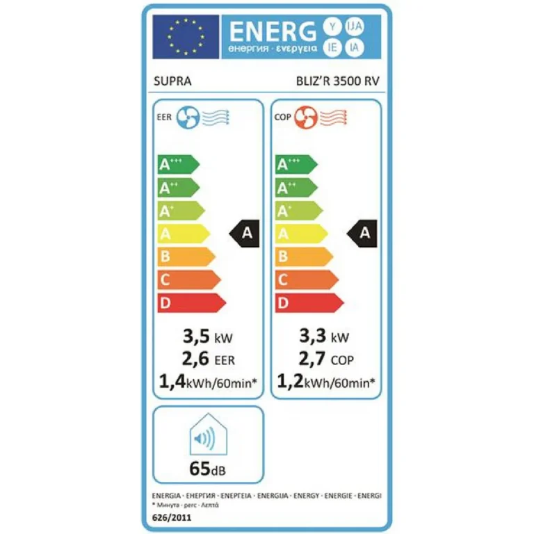 Climatiseur mobile réversible 3500w 40m² avec kit fenêtre - BLIZR3500RV - SUPRA
