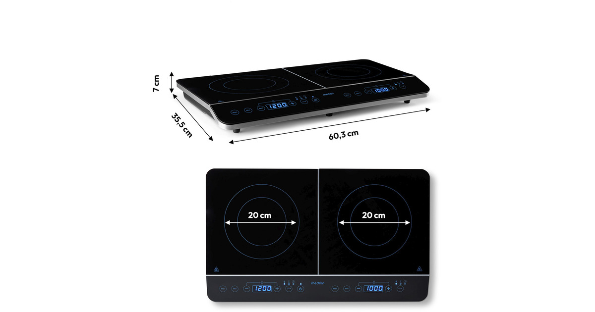 LIFE Plaque de cuisson à induction double MD 15324, Plaque chauffante