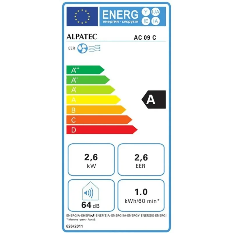 Taurus Alpatec Climatiseur mobile monobloc 2600w 20m2 - AC09C - ALPATEC